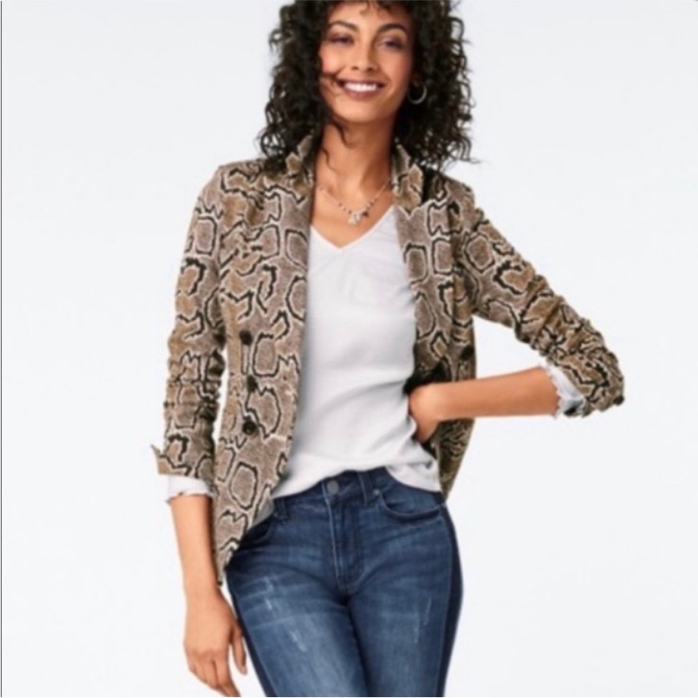 Cabi Nwot Python Patterned Stretch Blazer Style 3… - image 2